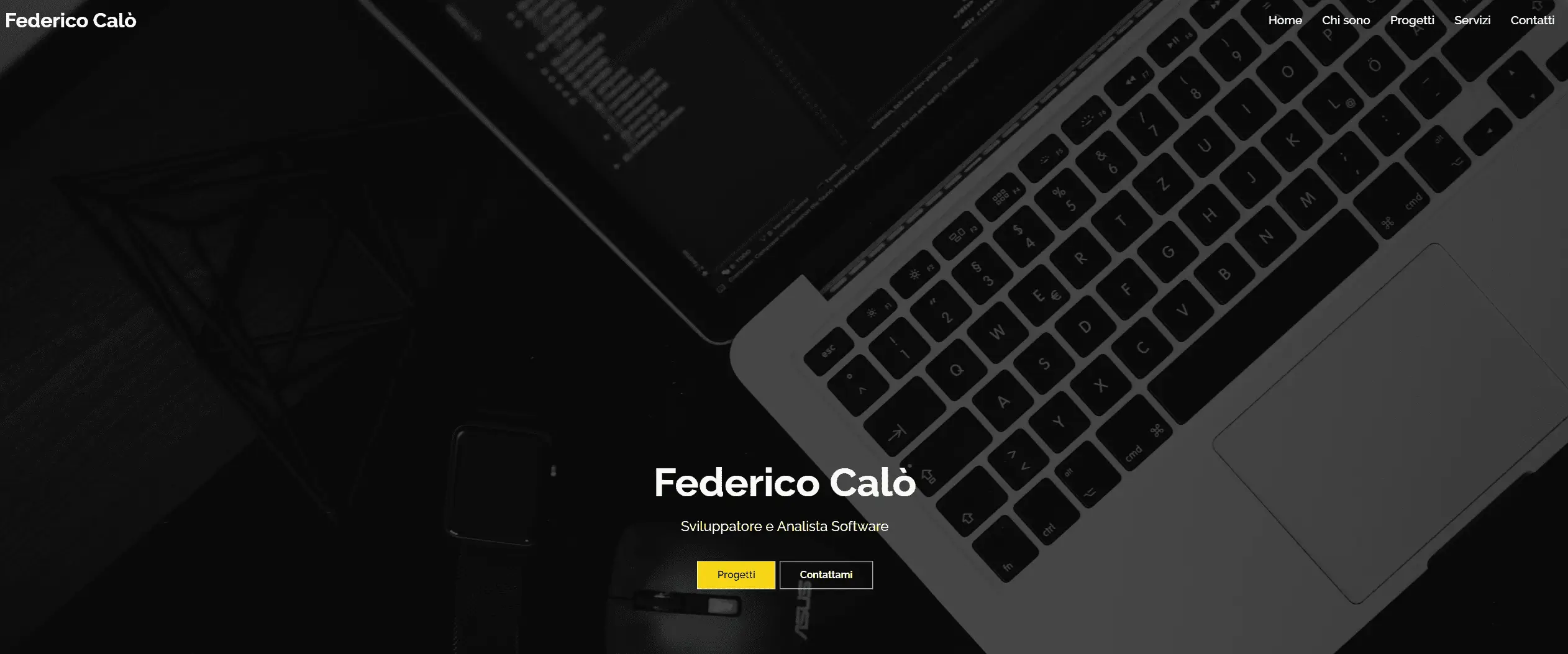 preview del sito personale